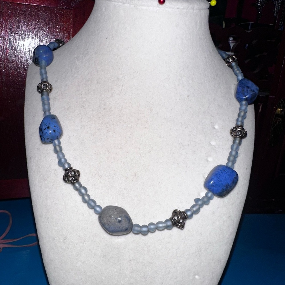 Blue Beaded Necklace